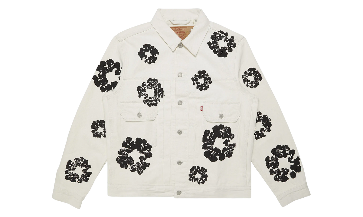 Denim Tears Levi's 'All Over Wreath' Denim Jacket "White" DT954