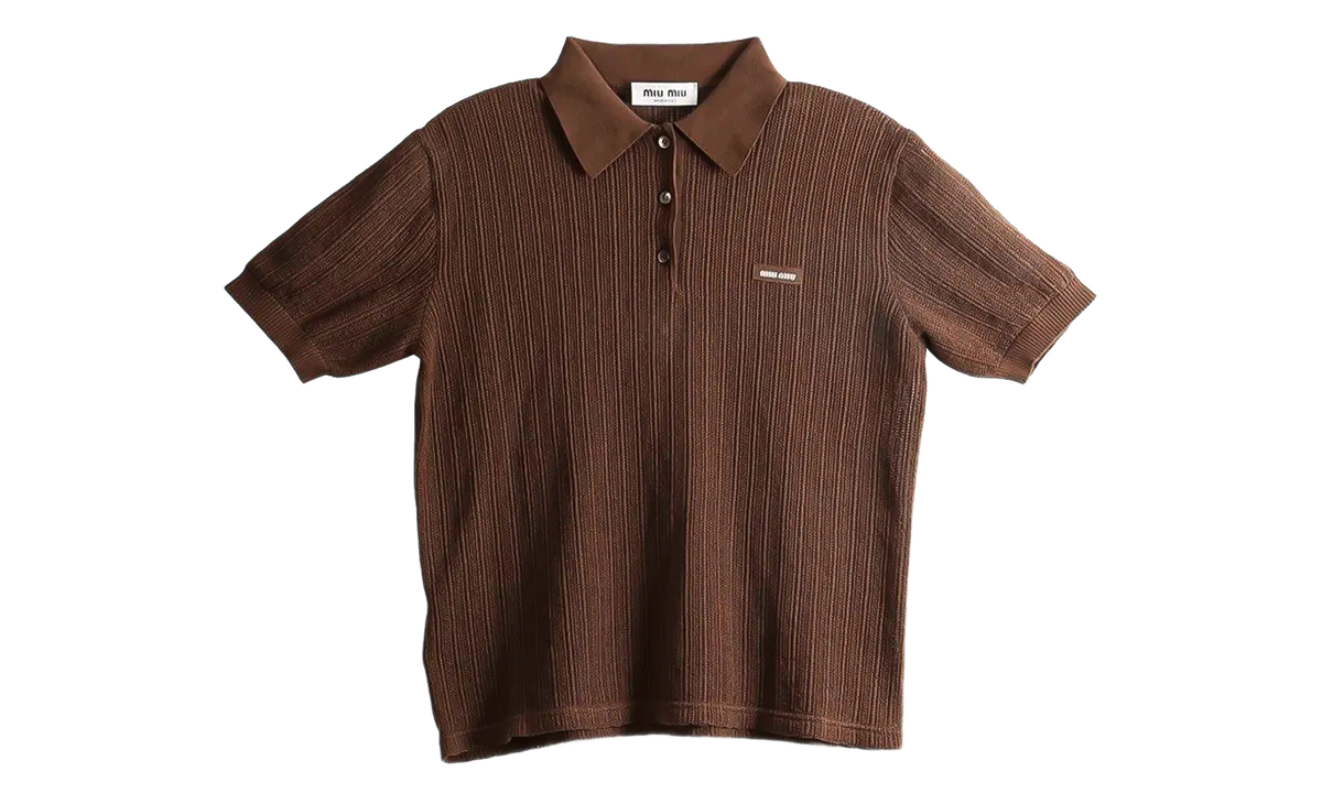 Miu Miu Cotton Knit Polo Shirt WMNS "Cocoa Brown" MML06J 19UR F0324
