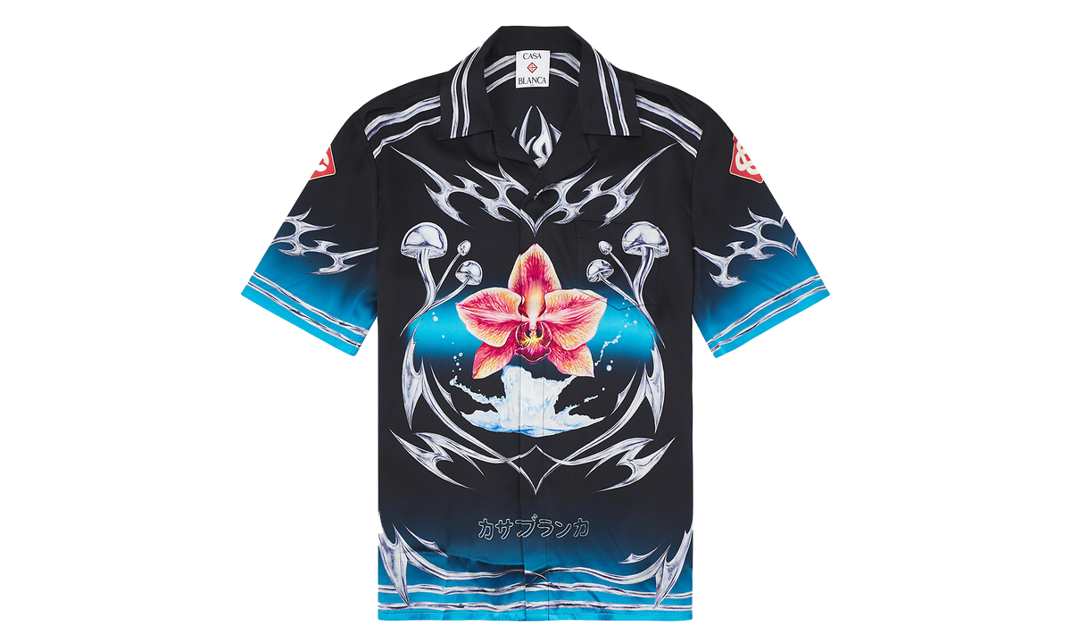 Casablanca Blades Silk Shirt "Black" AW25 SH 003 03