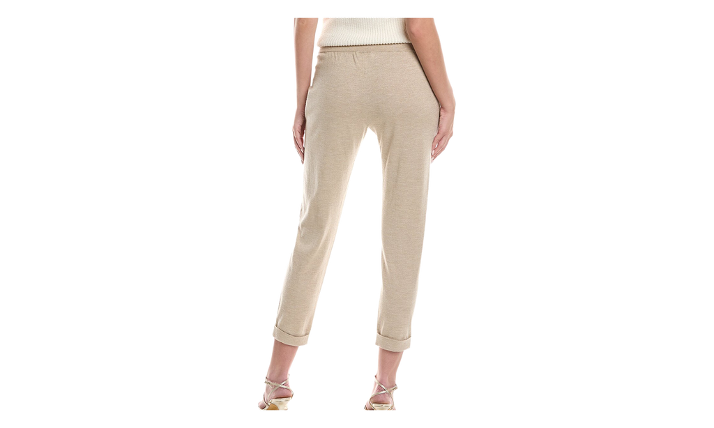 Brunello Cucinelli Cropped Drawstring Trousers WMNS "Beige" BRUN249