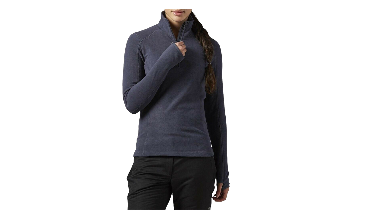 Reebok FW 1/4 Zip Fleece Top Sweatshirt WMNS "Smoke Grey" AX9177