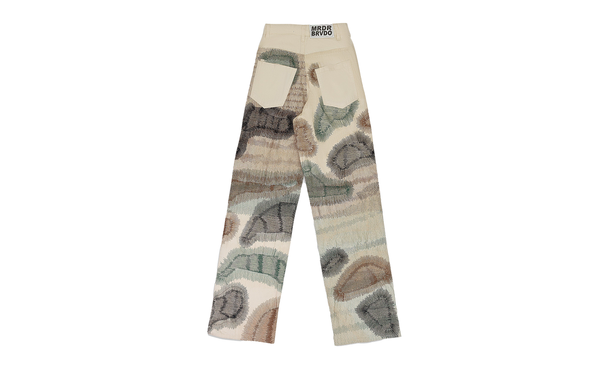 Who Decides War CAMOUFLAGE EMBROIDERY PANTS "IVORY" 11200590018AW23