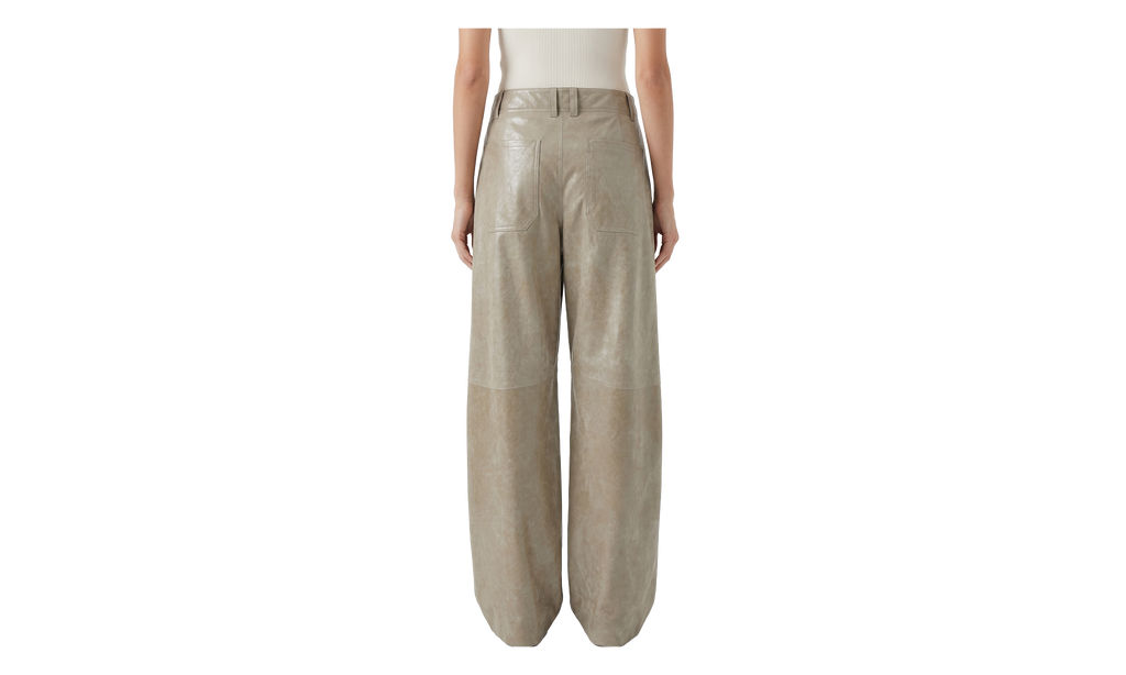 Brunello Cucinelli Leather Trousers WMNS "Light Khaki" BRUN1589