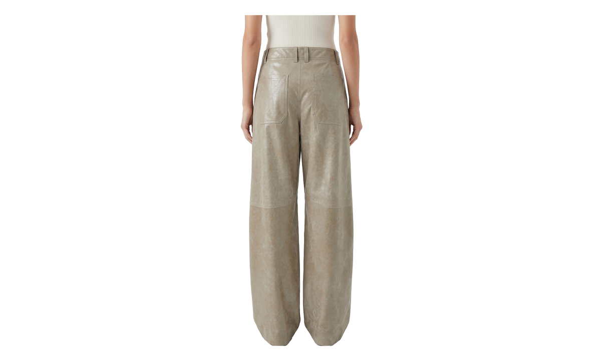 Brunello Cucinelli Leather Trousers WMNS "Light Khaki" BRUN1589