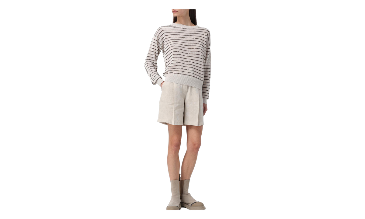 Brunello Cucinelli Linen Tailored Shorts WMNS "Naturale" BRUN1384