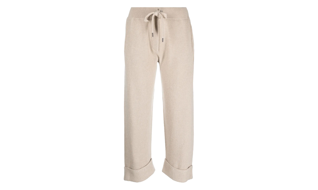 BRUNELLO CUCINELLI Ribbed Knit Trousers WMNS "Beige" BRUN581