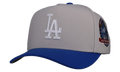 MITCHELL & NESS Los Angeles Dodgers 60 Years A Frame Snapback Hat "Grey / Off White / Royal Metallic" MN011