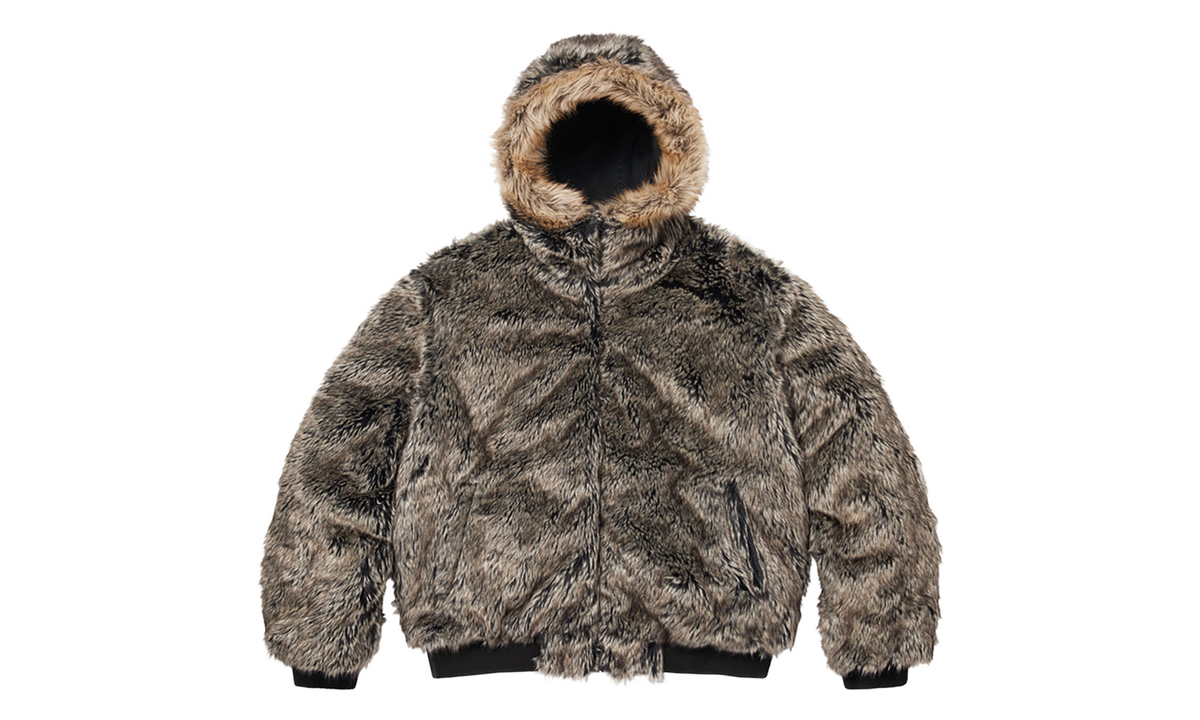 Supreme Reversible Faux Fur Hooded Work Jacket "SS26 - Black" SU27011