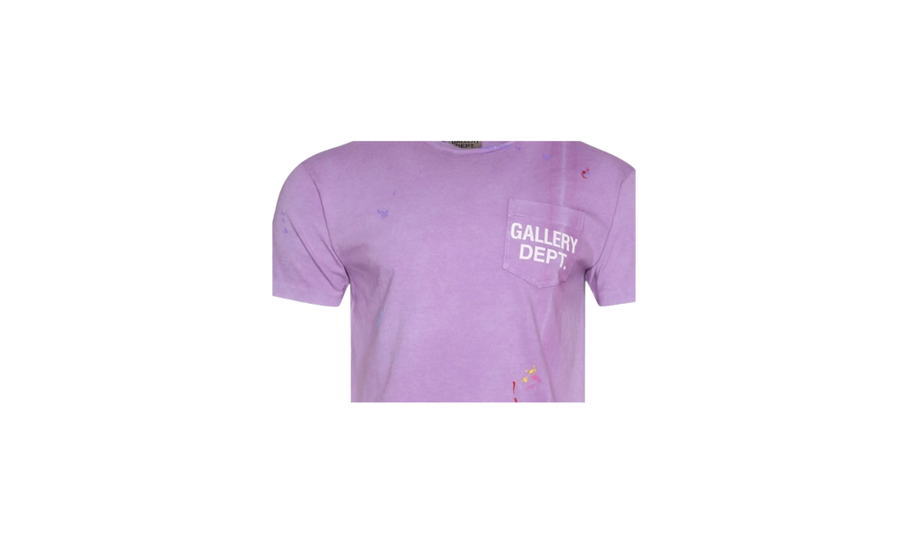 Gallery Dept Paint Splatter Logo Tee "Purple" K5Y4R6WK