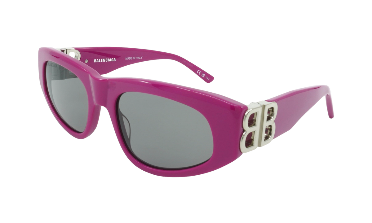 Balenciaga Square Frame Sunglasses WMNS "Fuchsia / Silver" BB0096S 016