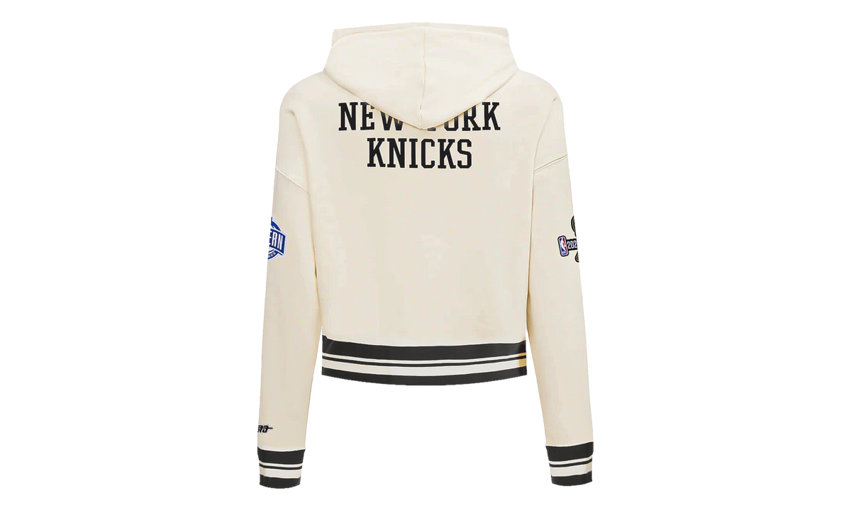 Pro Standard NY Knicks '26 NBA Championship Cropped Hoodie "Eggshell" BNKC517768 EBK