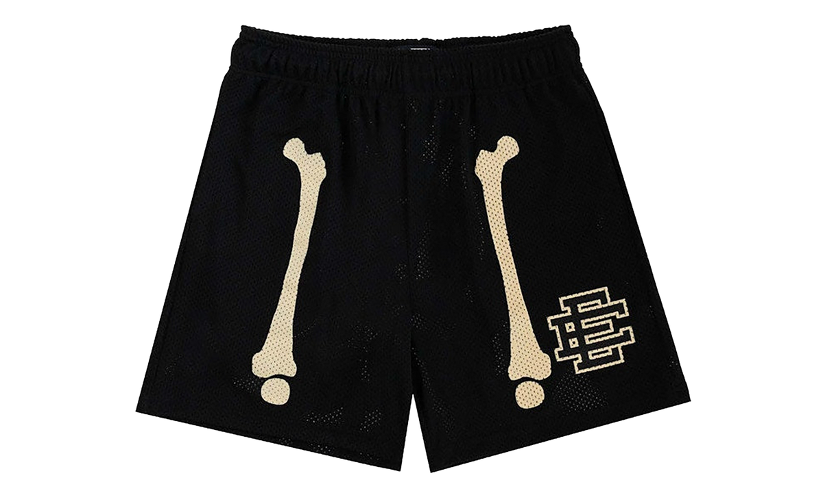Eric Emanuel EE Basic Shorts "Bones - Mesh Black/ White Bones" EE751
