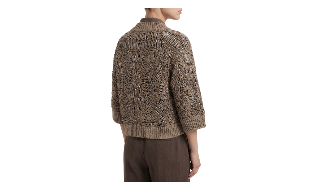 Brunello Cucinelli Open Knit Sweater WMNS "Taupe" BRUN1673