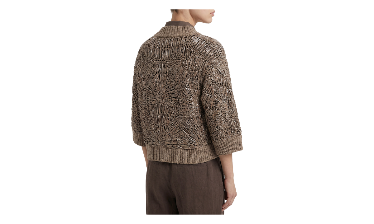 Brunello Cucinelli Open Knit Sweater WMNS "Taupe" BRUN1673