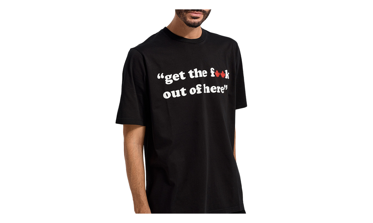 Dsquared2 GTFO Slogan T-Shirt "Black" S72GD0406-S24387-900