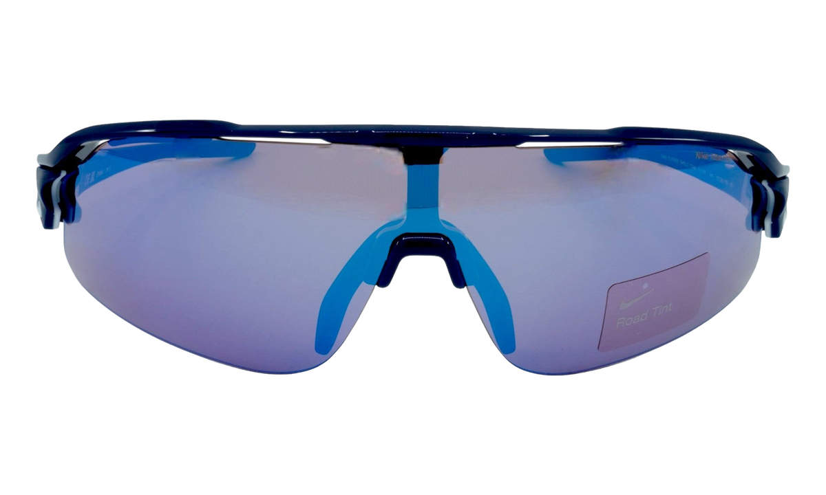 Nike Flyfree Shield Team Sunglasses "Midnight Navy / Road Blue Mirror" IF1107X 410
