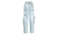 Off-White Bleach Multi-Pocket Cargo Jeans WMNS "Light Blue" OWYB012F22DEN0014000