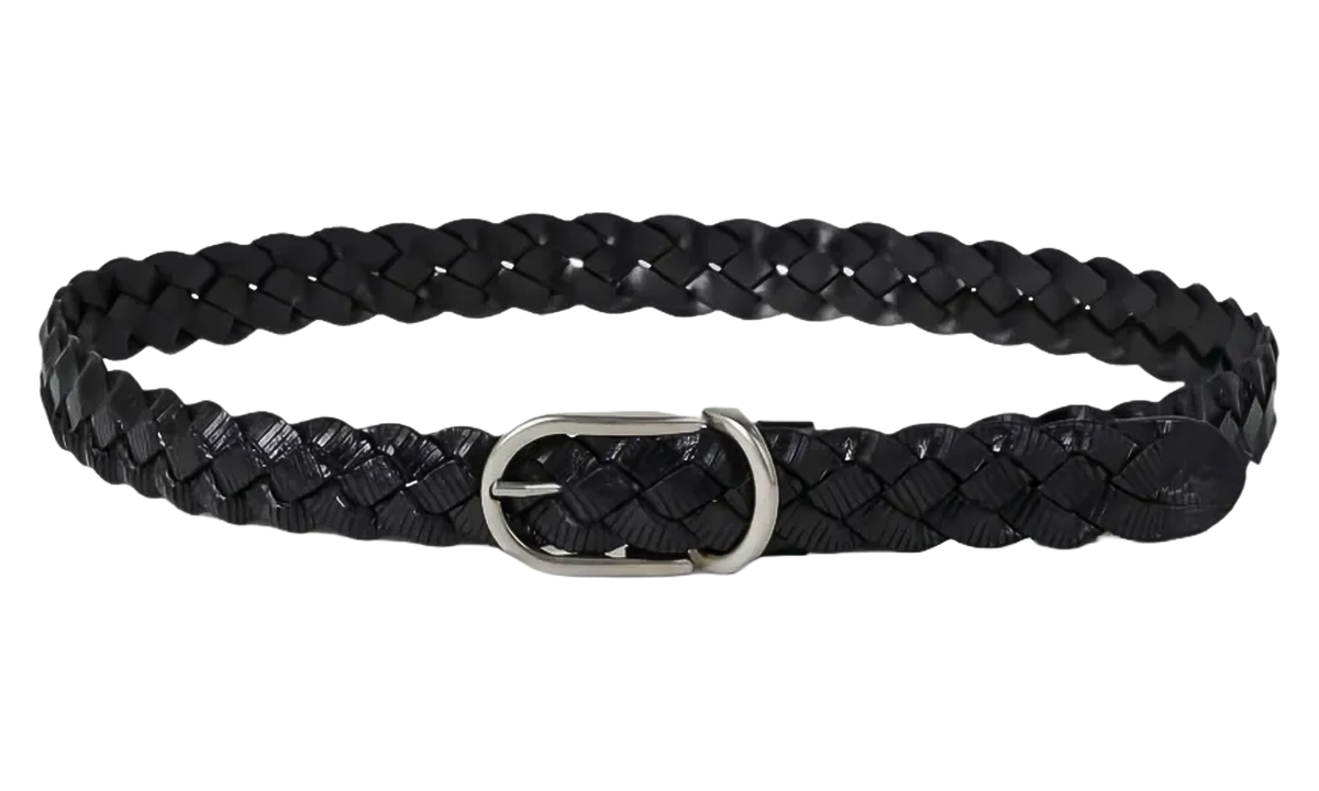BRUNELLO CUCINELLI Braided Leather Belt "Black" BRUN1181