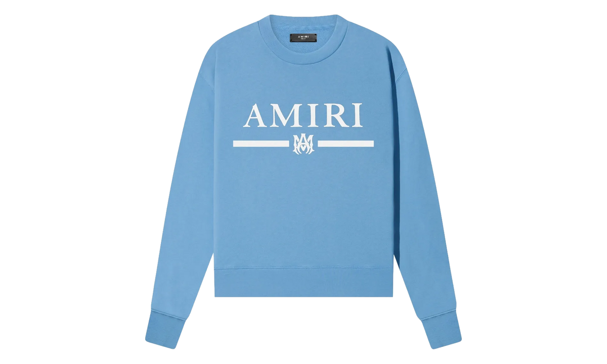 Amiri MA Bar Logo Sweater "Carolina Blue / White" PS23MJL003 450