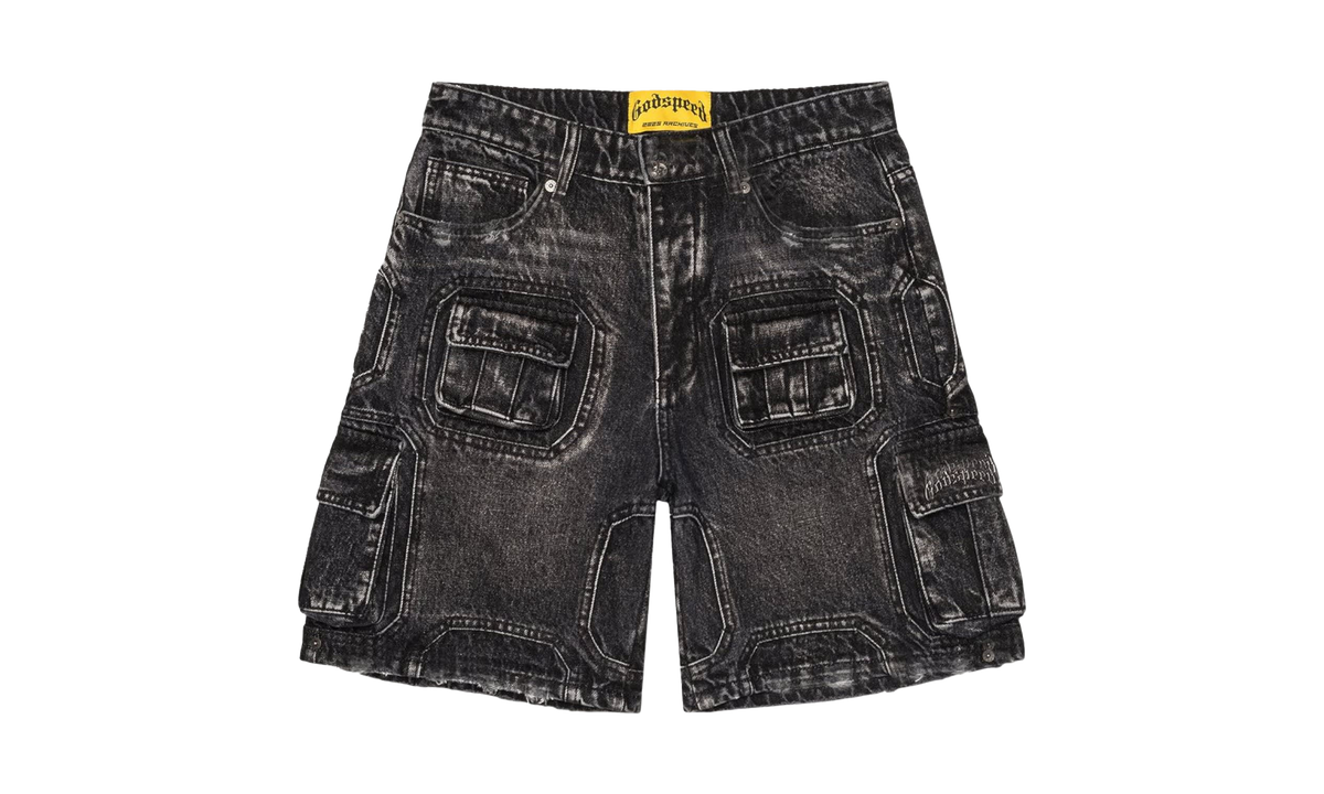 Godspeed New York Octagon Cargo Denim Shorts "Black" 6E4TXZGM