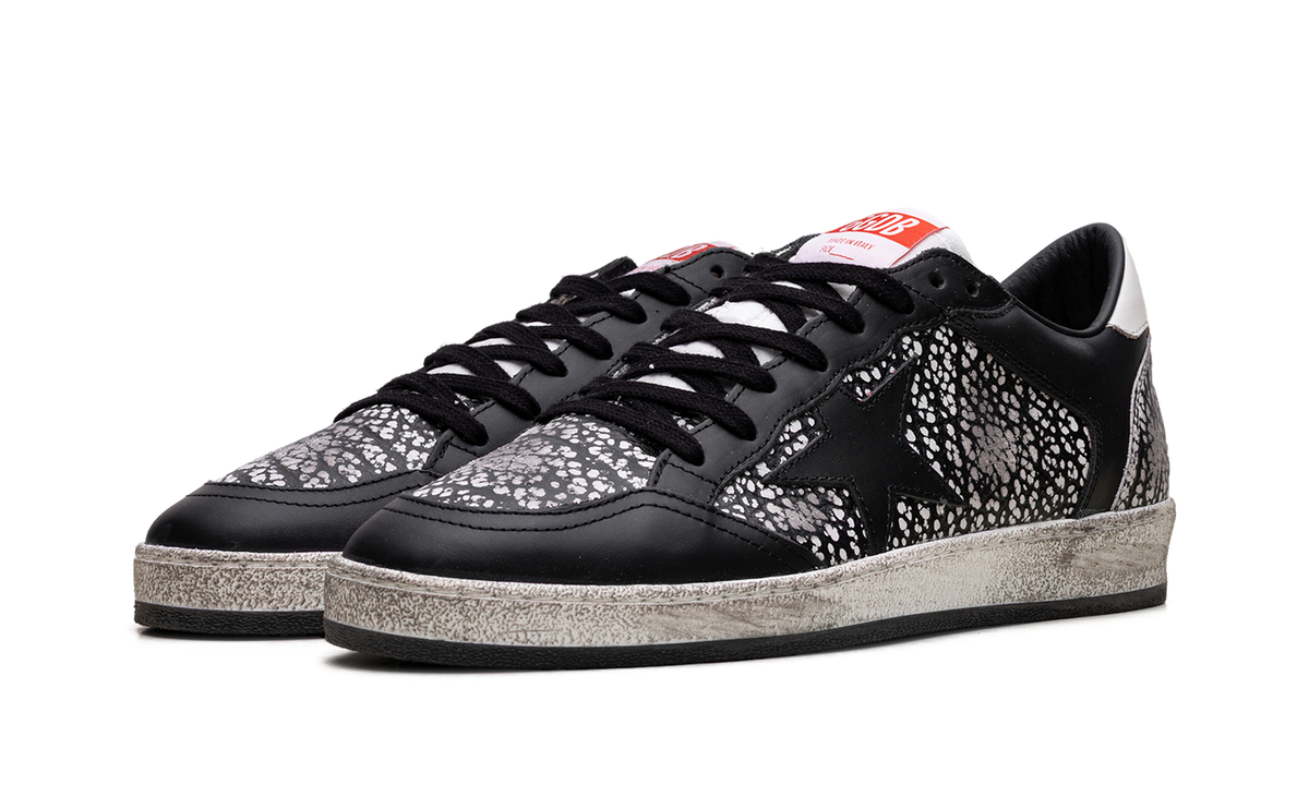 Golden Goose Ball Star "Elephant-print leather with black leather star" GMF00327 F006980 80203