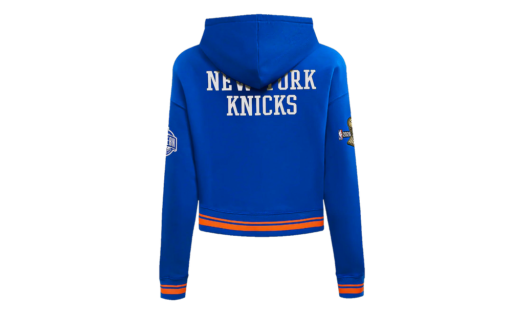 Pro Standard NY Knicks '26 NBA Championship Cropped Hoodie "Royal Blue" BNKC517768 ROR