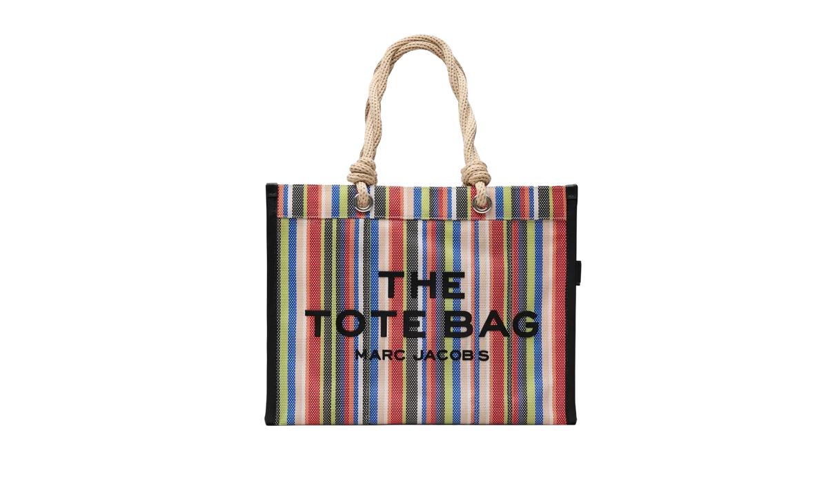 Marc Jacobs Stripe Mesh Rope Large Tote Bag "Red Multicolor" 2S6HTT022H02 630