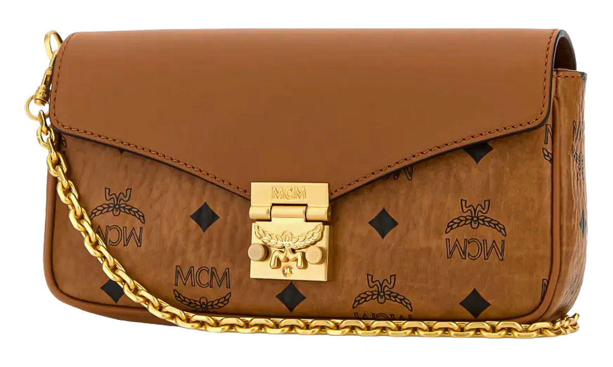 Mcm Tracy VI Lthr Mix Mini Crossbody Bag "Cognac" MWRGSXT01 COGNAC