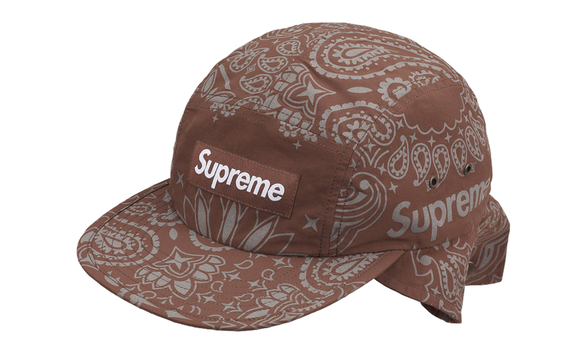 Supreme Reflective Bandana Sunshield Camp Cap "SS26 - Brown" SU27764