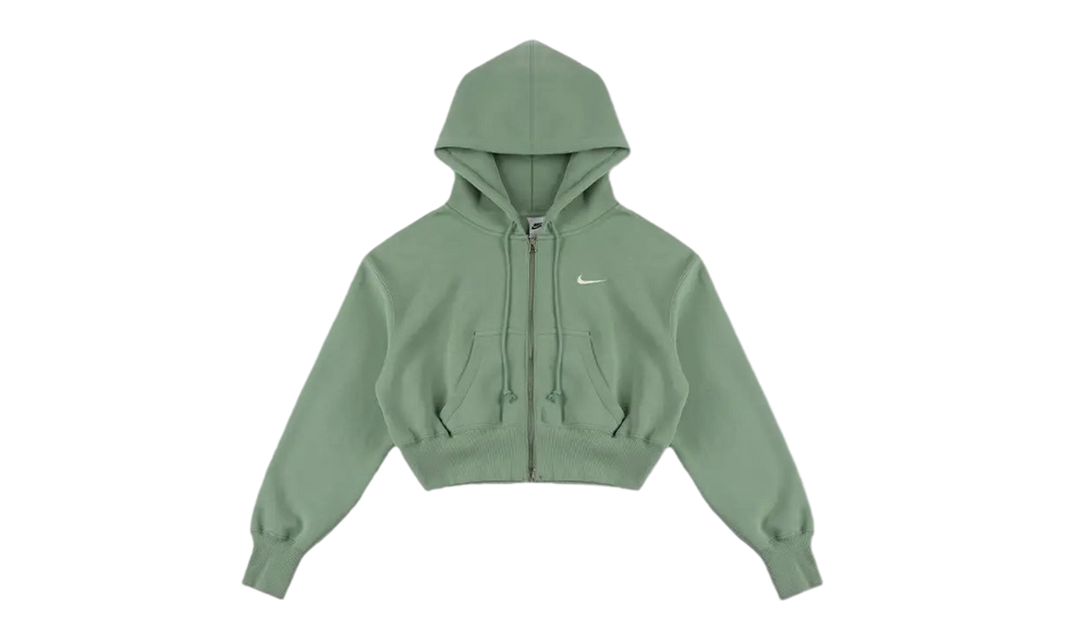 Nike Sportswear Phoenix Fleece Full-Zip Cropped Hoodie WMNS "Steam / Sail" HV2426 006