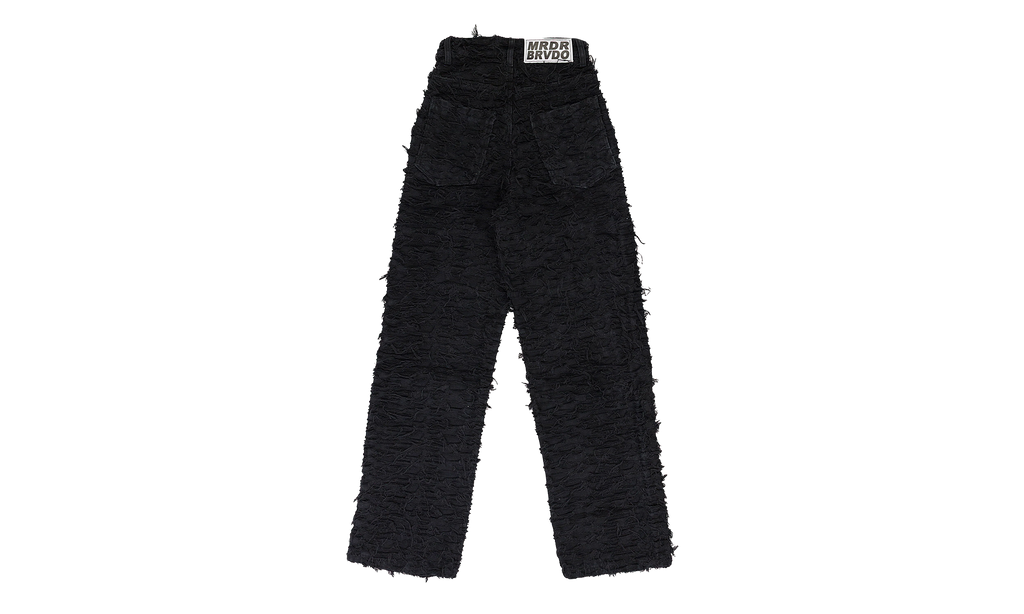 Who Decides War HUSK WIDE LEG PANTS "BLACK" 1120740002SS24