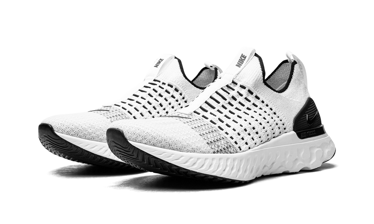 Nike React Phantom Run Flyknit "White/White-Black-Pure Platinum" Cj0277 100