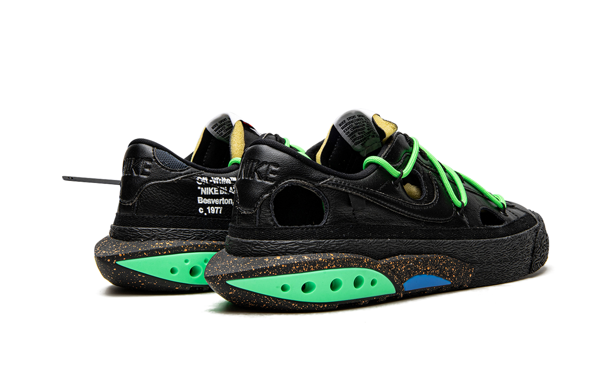 Nike Blazer Low "Off-White - Black / Electro Green" DH7863 001