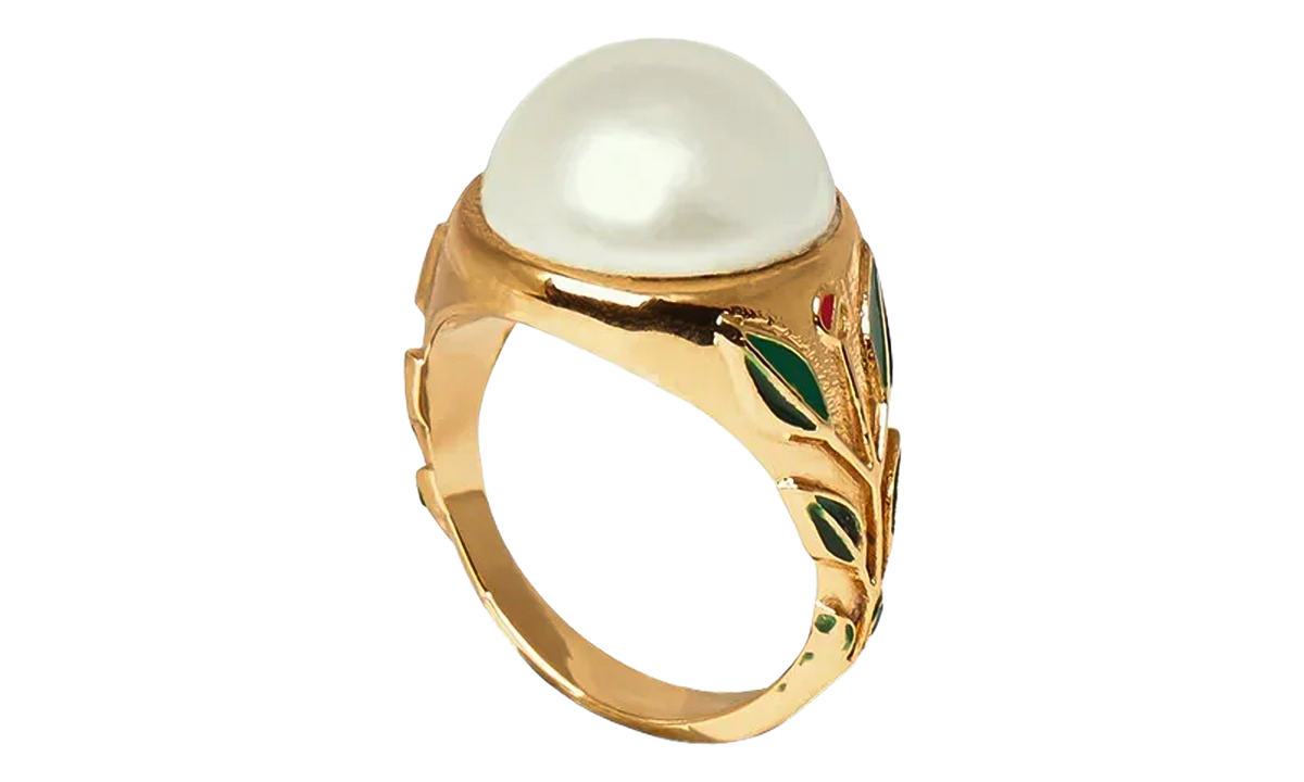 Casablanca Pearl Signet Ring "Gold" APS25 JW 088 01