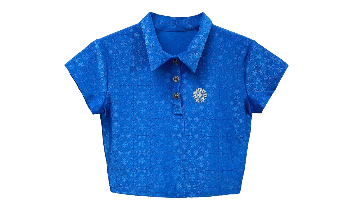 Chrome Hearts Cross Pattern Polo Tee WMNS "Blue" CHRM0826
