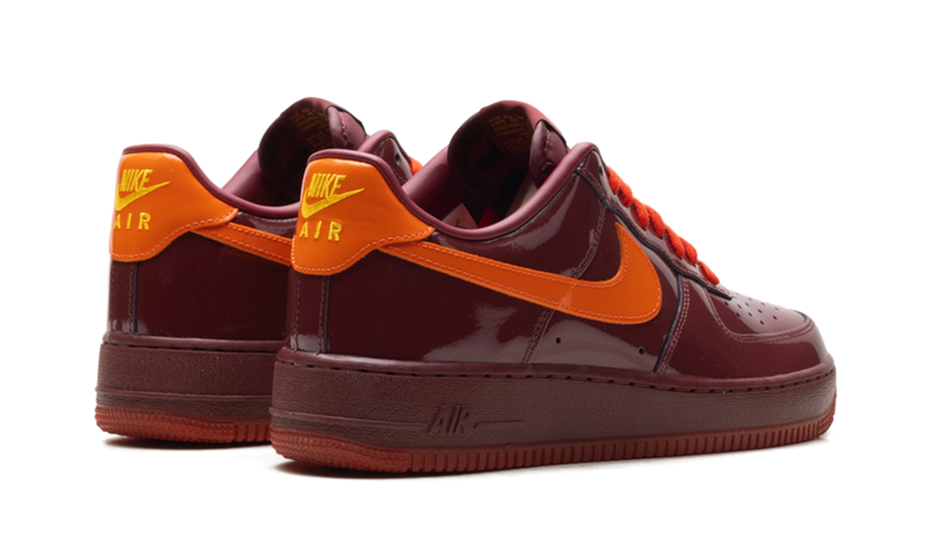 Nike Air Force 1 Low "Patent Leather Dark Team Red Safety Orange" IO4489 601