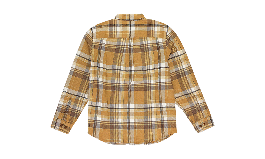 Aime Leon Dore PLAID COTTON BUTTON-DOWN SHIRT "brown" ALD MTPS 0063