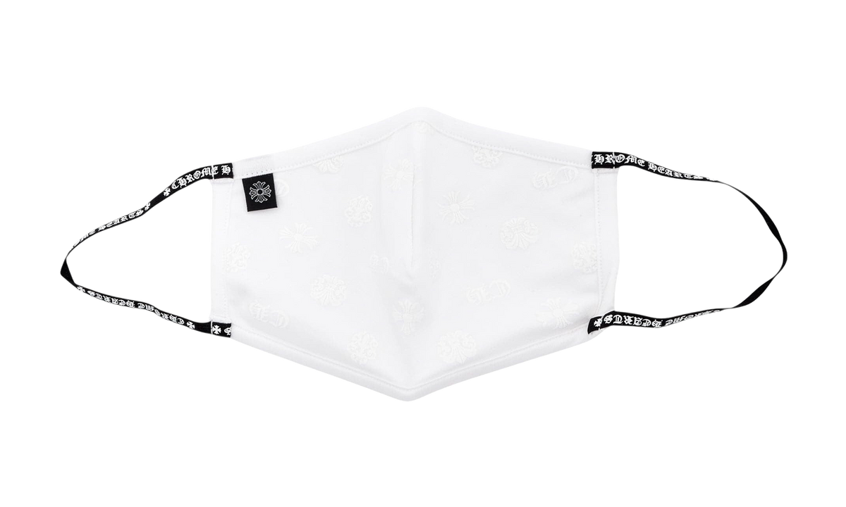Chrome Hearts Motif Logo Facemask "White / Black" CHRM1228
