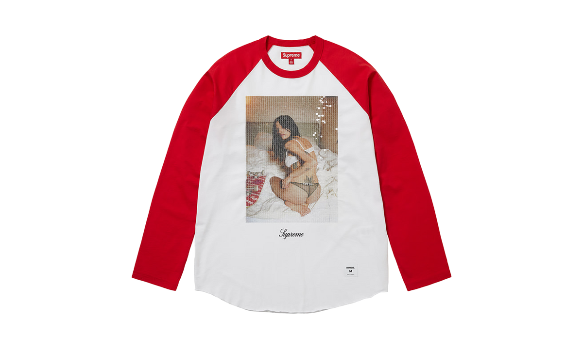 SUPREME Larry Clark Sequin Raglan L/S Shirt "FW26 - Red" SU28448