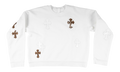 Chrome Hearts Flooded Patch Crewneck WMNS "White" CHRM1092