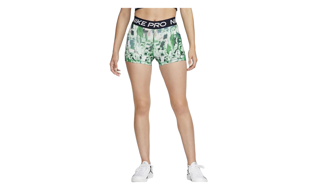 Nike Mid Rise All Over Pattern 3 Training Shorts WMNS "Green" DQ5573 365