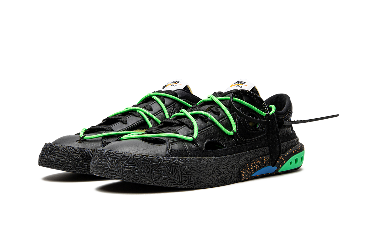 Nike Blazer Low "Off-White - Black / Electro Green" DH7863 001