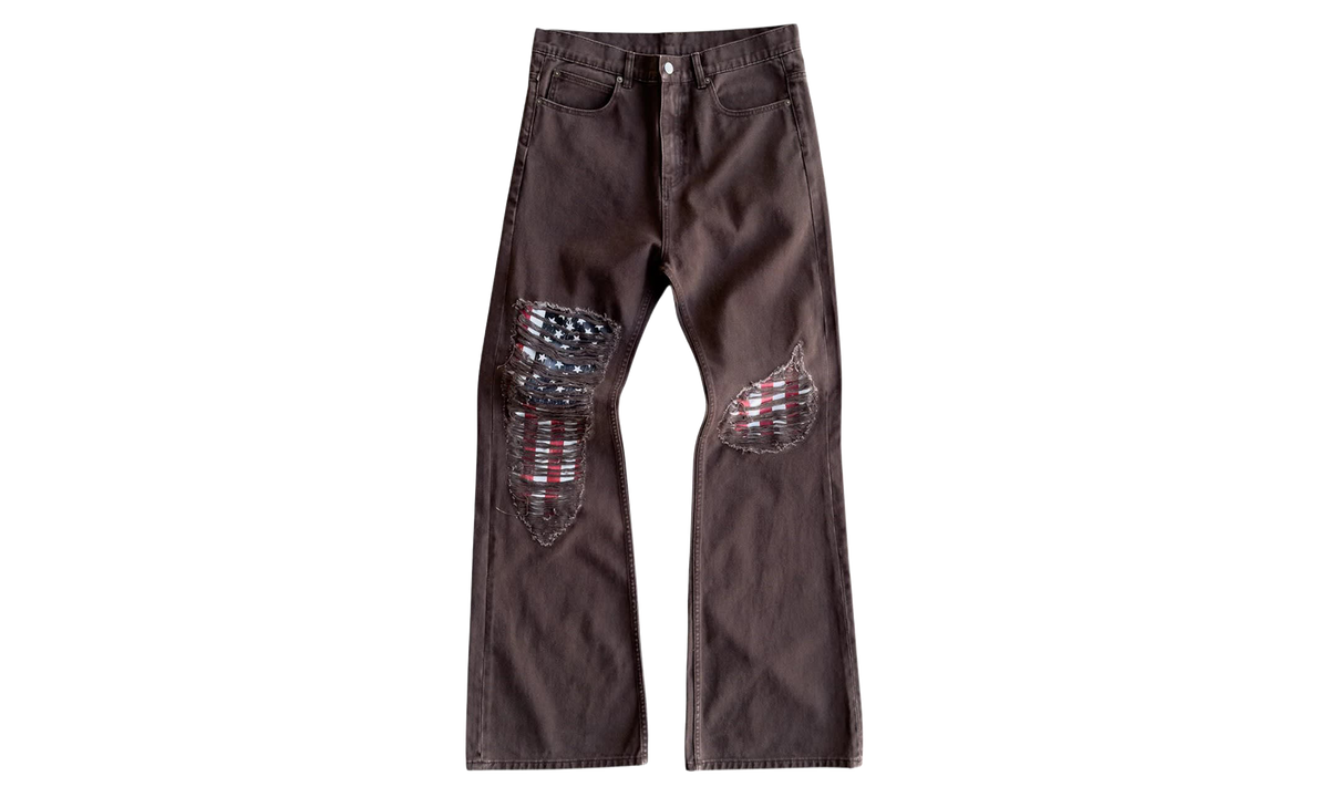 BRAVEST STUDIOS Liberty Flare Denim Pants "Brown" BS157