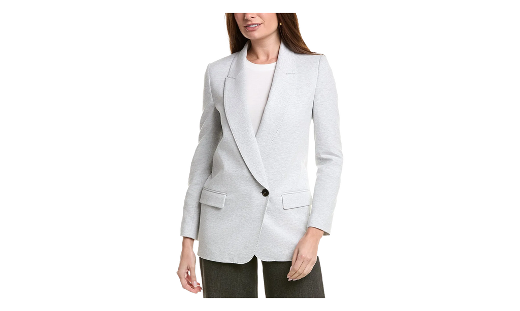 BRUNELLO CUCINELLI Tailored Single-Button Blazer WMNS "Silver" BRUN525