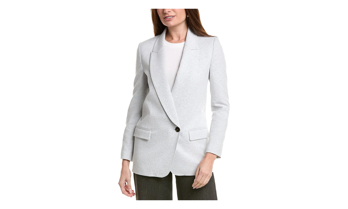 BRUNELLO CUCINELLI Tailored Single-Button Blazer WMNS "Silver" BRUN525