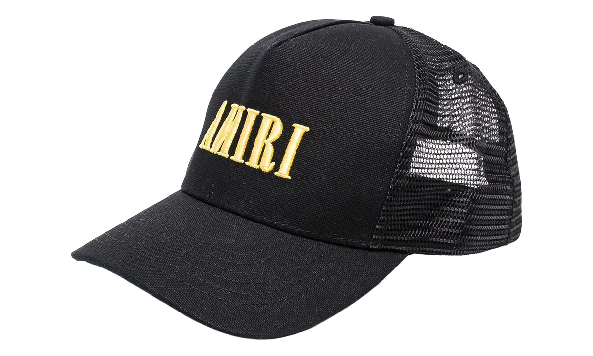 Amiri Core Logo Trucker Hat "Black / Yellow" XMAH001 011