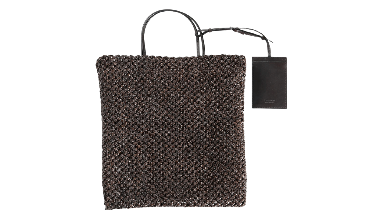 The Row Mini Tote Raffia Bag "Dark Brown" W2075 WL6 DBAS
