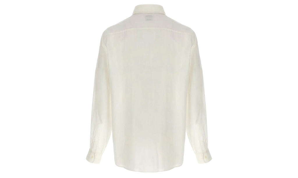 BRUNELLO CUCINELLI Linen Button-Up Shirt "Natural White" BRUN1082
