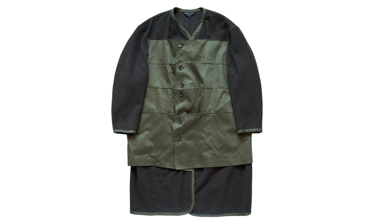 COMME DES GARCONS HOMME PLUS Cotton Patches Wool Coat "Khaki" PPC008051