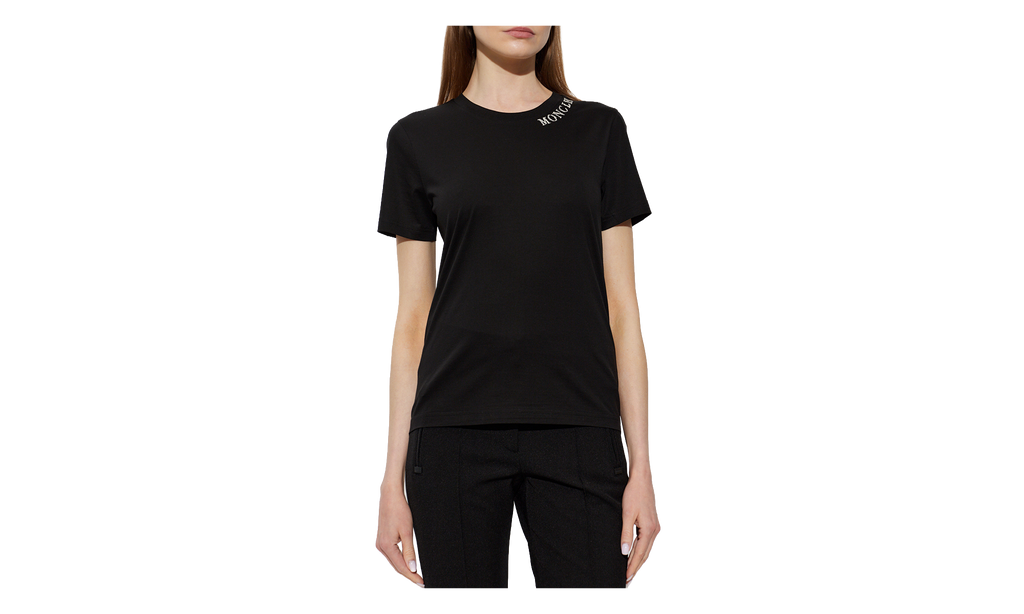 MONCLER Sketch Logo Cotton T-Shirt WMNS "Black" MON110
